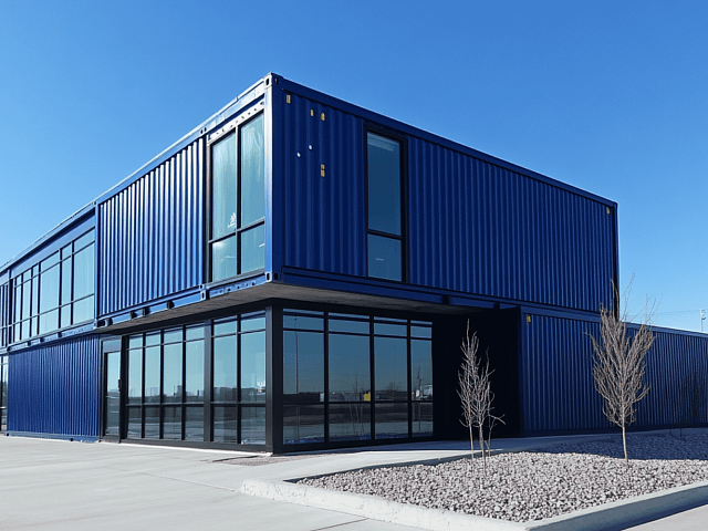 Торговый павильон из морских контейнеров — модульная временная застройка до 1000 м² для новых территорий и дорожных проектов